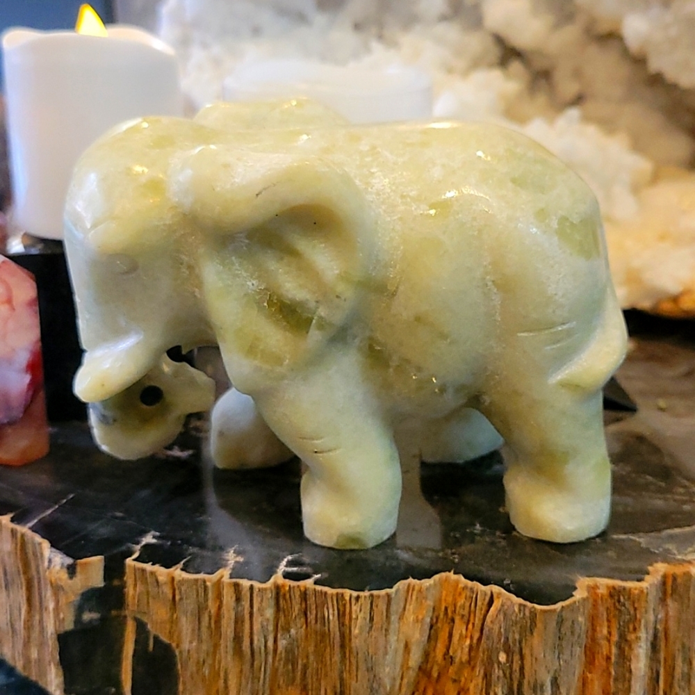 Serpentine Jade Elephant